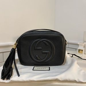 Gucci Soho Small Leather Disco Bag Black
